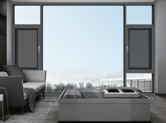 ประหยัดพลังงาน อลูมิเนียมสวิงหน้าต่าง กระจกกระจกกระชับกระจกด้านนอก