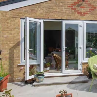 ประตูสวิงอัลลูมิเนียมฝาฝาแก้วอัลลูมิเนียมทนทานต่อการกัดกร่อน