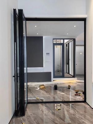 ผ่าตัดความร้อน กรอบอลูมิเนียม ประตูเลื่อน กันฝุ่น ด้วยแก้วที่แข็ง