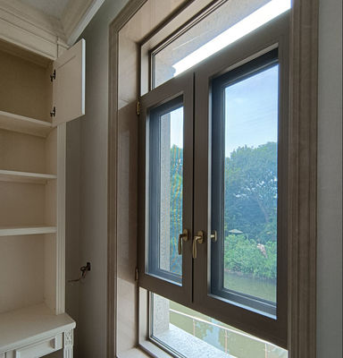 หน้าต่างสวิงอลูมิเนียมกระจกกระจกกระจกกระจกกระจก