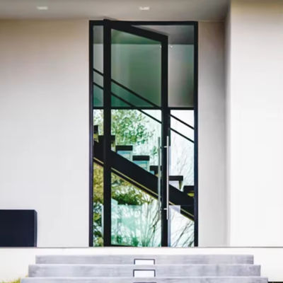 ประตูปิเวตอลูมิเนียมเคลือบผงปรับแต่ง ประตูเข้าปิเวตแก้วแหลม