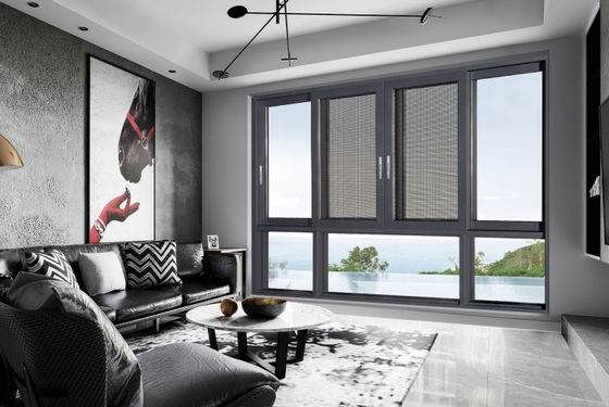 ปิดหลายจุด อลูมิเนียมสไลด์ Sash หน้าต่างด้วยการป้องกันแมลงและแก้วแยก