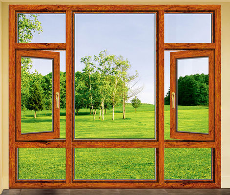 พาวเดอร์เคลือบอลูมิเนียม Tilt เปลี่ยนหน้าต่างด้วยความทนความร้อนและกันเสียง