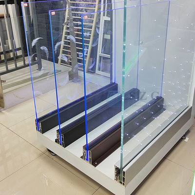 อลูมิเนียมยืดหยุ่น U Channel Glass Railing ภายนอก