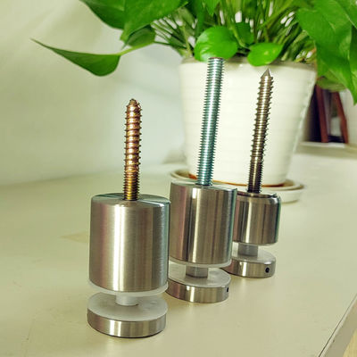 ปรับสแตนเลสฟรีฟรม ผนังติดตั้งกระจก Railing ติดตั้ง Standoff Pin