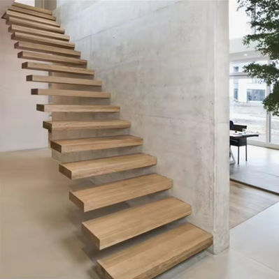 คุณภาพ  SZG Modern Design Floating Staircase Customized Floating Wooden Staircase โรงงาน