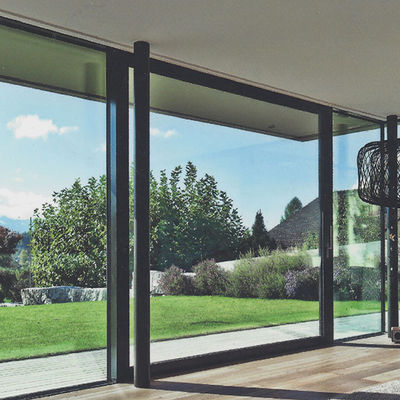 คุณภาพ  Heavy Duty Aluminum Sliding Door Insulated Tempered Glass Sliding Patio Doors โรงงาน