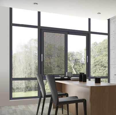 คุณภาพ  Powder Coated Aluminum Sliding Window Insect Protection Double Glazed Sliding Window โรงงาน