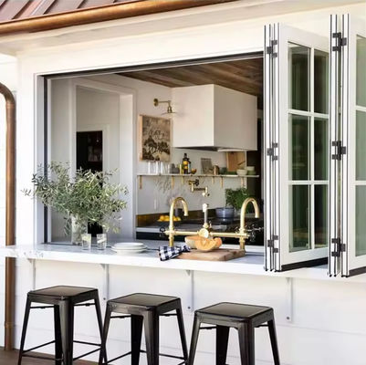 หน้าต่างพับอัลลูมิเนียมระเบียงตามสั่ง หน้าต่างพับกระจกกันความร้อน