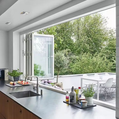 หน้าต่างพับอัลลูมิเนียมระเบียงตามสั่ง หน้าต่างพับกระจกกันความร้อน