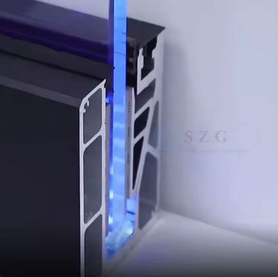 Lamel U Channel Glass Balustrade การติดตั้งบนด้านบนที่มีกระจกแผ่น