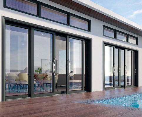 ประตูสไลด์อลูมิเนียมกระจกกระจกกระจกกระจก