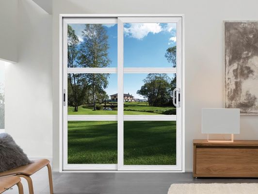 ประตูเลื่อนโปรไฟลอลูมิเนียมกระจกความปลอดภัยประกอบด้วยอุปกรณ์ประกอบด้วย