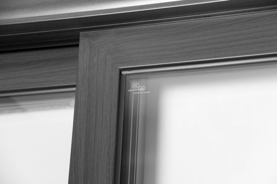 ผืนยันพายุดํา ประตูเลื่อนอลูมิเนียมกรอบอลูมิเนียม 1.5 ประตูเลื่อนอลูมิเนียม