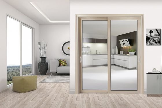 ผืนยันพายุดํา ประตูเลื่อนอลูมิเนียมกรอบอลูมิเนียม 1.5 ประตูเลื่อนอลูมิเนียม