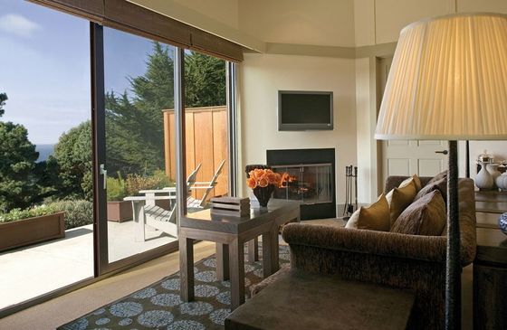 ประตูกระจกเลื่อนอัลลูมิเนียมหนาทนทาน แบบเปิดแนวราบ