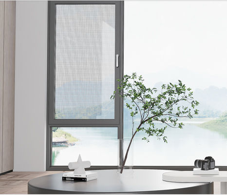 หน้าต่างแคร์เมนต์อัลลูมิเนียมทนทานที่มีกระจกกันความร้อนและกระจก laminated