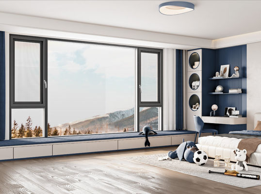 กล่องเปิดอัลลูมิเนียม Casement ด้วยกระจกประกอบกันความร้อนและกระจก laminated ความร้อน