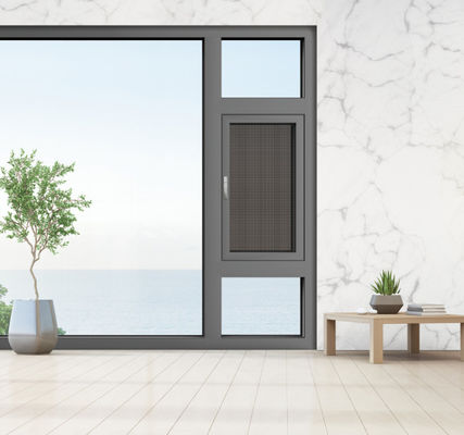 โลหะสวิงออกหน้าต่าง ทําความสะอาดง่ายและทนความร้อน