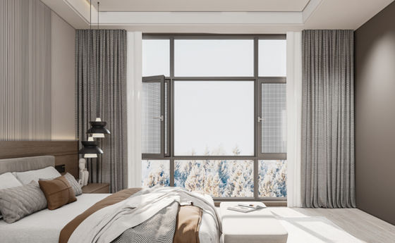 SZG ประหยัดพื้นที่ อลูมิเนียมเปิดหน้าต่างออกเพื่อให้อากาศไหลเวียนได้สูงสุด