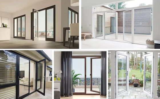 ประตูสวิงอัลลูมิเนียมเคลือบด้วยผง สะอาดต่อสิ่งแวดล้อม สําหรับการใช้งานระยะยาว