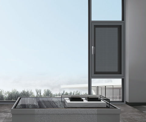 ผงเคลือบในเปิดหน้าต่างอลูมิเนียมที่มีกระจกคู่