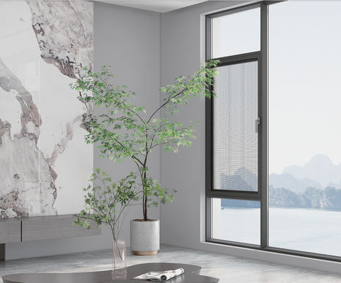 ผงเคลือบในเปิดหน้าต่างอลูมิเนียมที่มีกระจกคู่