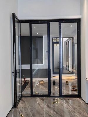 ความทนทานต่อพายุพายุ อลูมิเนียมภายใน ประตู Bifold Powder Coating