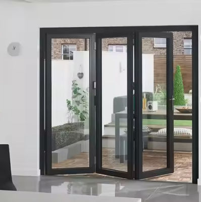 ความทนทานต่อพายุพายุ อลูมิเนียมภายใน ประตู Bifold Powder Coating