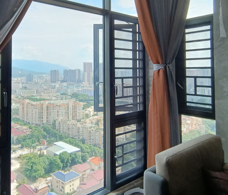 โมเดิร์น อลูมิเนียมสวิงหน้าต่างแก้วแอนโดเลสสวิงเปิดหน้าต่าง