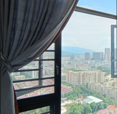 โมเดิร์น อลูมิเนียมสวิงหน้าต่างแก้วแอนโดเลสสวิงเปิดหน้าต่าง