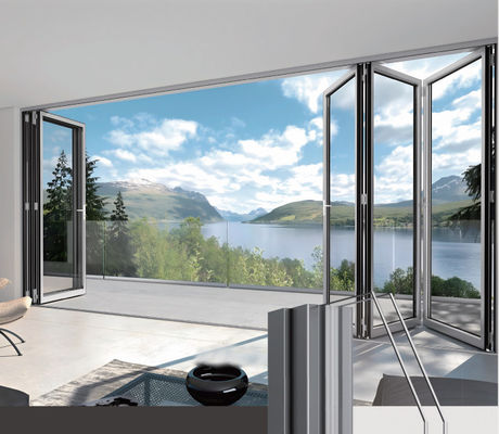 ประตูพับกระจกอลูมิเนียม ประตูพับระเบียงพาณิชย์