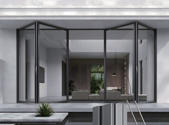 ประตูพับกระจกอลูมิเนียม ประตูพับระเบียงพาณิชย์