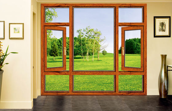 พาวเดอร์เคลือบอลูมิเนียม Tilt เปลี่ยนหน้าต่างด้วยความทนความร้อนและกันเสียง