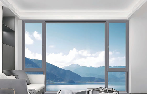 อลูมิเนียมที่สามารถปรับแต่งได้ ลมและหันหน้าต่าง กันเสียงด้วยกระจกกันเสียง