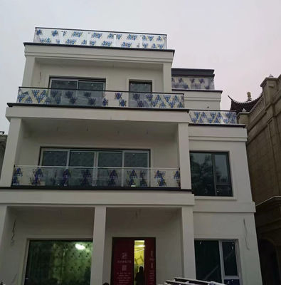 สีเทา อลูมิเนียม U Channel Glass Railing 10 มิลลิเมตรหนา