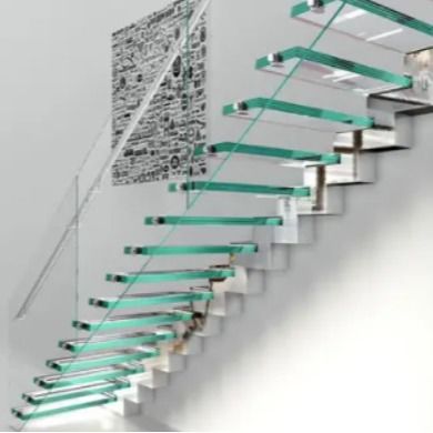 สายไฟ LED อัตโนมัติที่กําหนดเอง ระดับบันไดไม้ลอยภายใน
