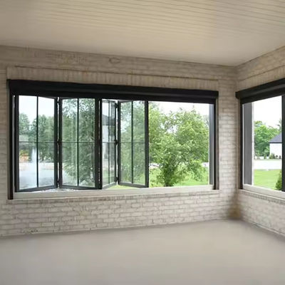 หน้าต่างกระจกกระชับเหล็ก / อลูมิเนียมที่มีการติดตั้งง่ายและการรักษาผิวที่สามารถปรับแต่งได้