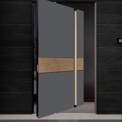 ประตูเข้าแบบอัลลูมิเนียมสลัด Pivot ประตูหมุนกระจกภาระหนัก