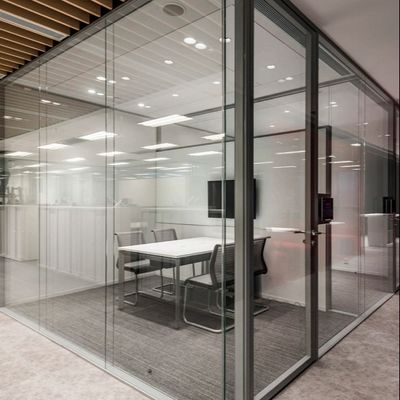 อลูมิเนียม Double Glass Swing Door ร้านค้าหน้าประตูอลูมิเนียม Double Hinged
