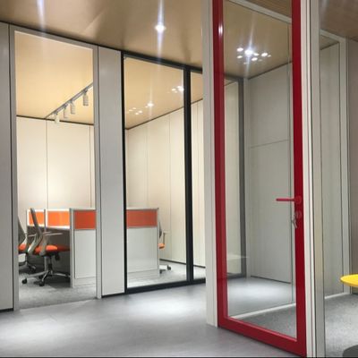 อลูมิเนียม Double Glass Swing Door ร้านค้าหน้าประตูอลูมิเนียม Double Hinged