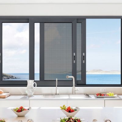 หีบเพลงภายในที่ทันสมัยขนาดใหญ่ล็อคประตูบานประตูบานเลื่อนสีดำประตูกระจกคู่ที่ปรับแต่งประตู