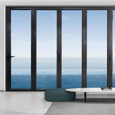 ประตูพับอะลูมิเนียมพับได้ทันสมัยและทันสมัยพร้อมการรับประกัน 10 ปีและการเคลือบผิวแบบกำหนดเอง