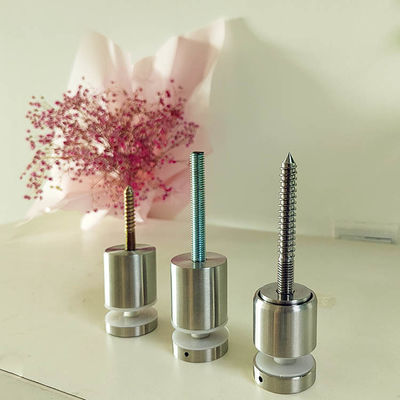 ปรับสแตนเลสฟรีฟรม ผนังติดตั้งกระจก Railing ติดตั้ง Standoff Pin