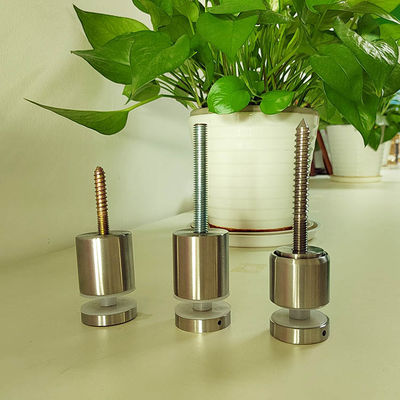 ปรับสแตนเลสฟรีฟรม ผนังติดตั้งกระจก Railing ติดตั้ง Standoff Pin