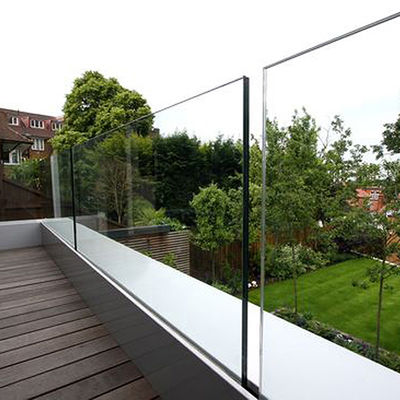 Aluminum U Channel Frameless Tempered Glass Outdoor Deck Balustrade Railing Professional Manufacturer