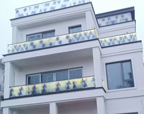 สีเทา อลูมิเนียม U Channel Glass Railing 10 มิลลิเมตรหนา