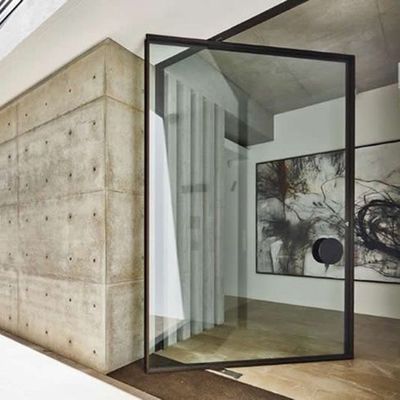 ประตูเข้าแบบอัลลูมิเนียมสลัด Pivot ประตูหมุนกระจกภาระหนัก