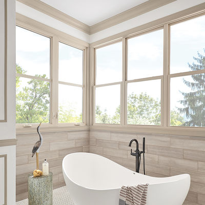 หน้าต่างสวิงอัลลูมิเนียมประหยัดพลังงาน กันเสียง มีการรับประกัน 10 ปี และกระจกกระจกคู่